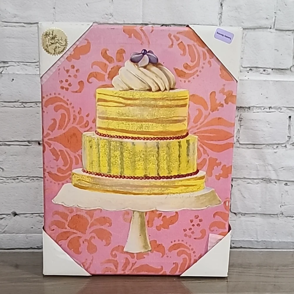 Fabrice De Villeneuve Studios Hand Embellished Giclee Cake Print on Canvas NWT
